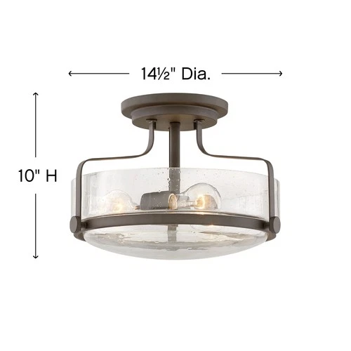 Hinkley Lighting 3641-CS Harper 3 Light 15"W Semi-Flush Ceiling - Chrome - Picture 7 of 12