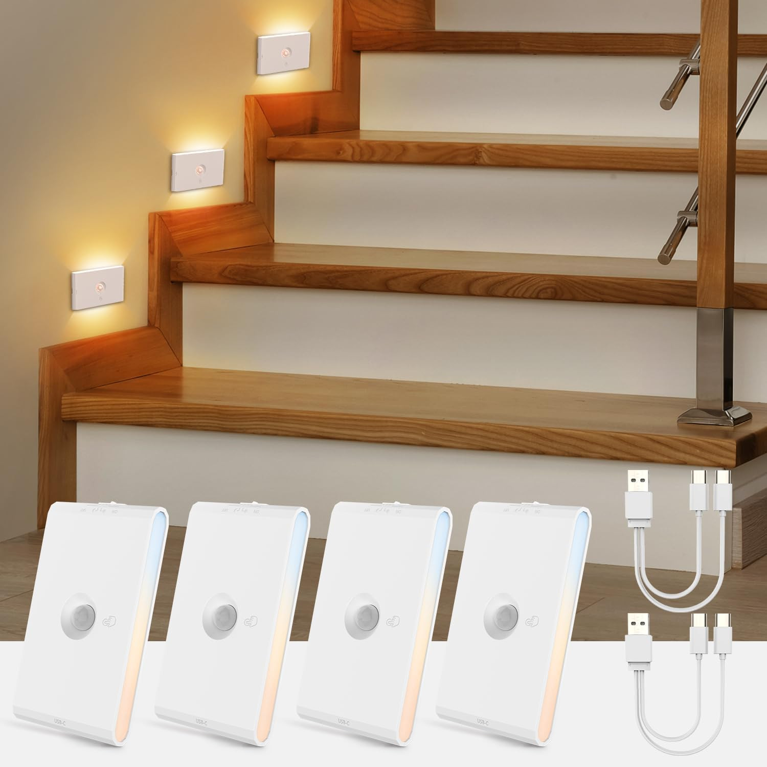 Luce Notturna Bambini Sensore Movimento LED Ricaricabile USB