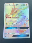 Pokemon TCG Rayquaza GX 177/168Celestial Storm Rainbow Rare Full ArtHolo