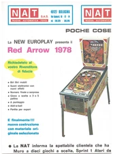 Red Arrow Europlay Pinball Flyer / Brochure /Ad - Hard to Find