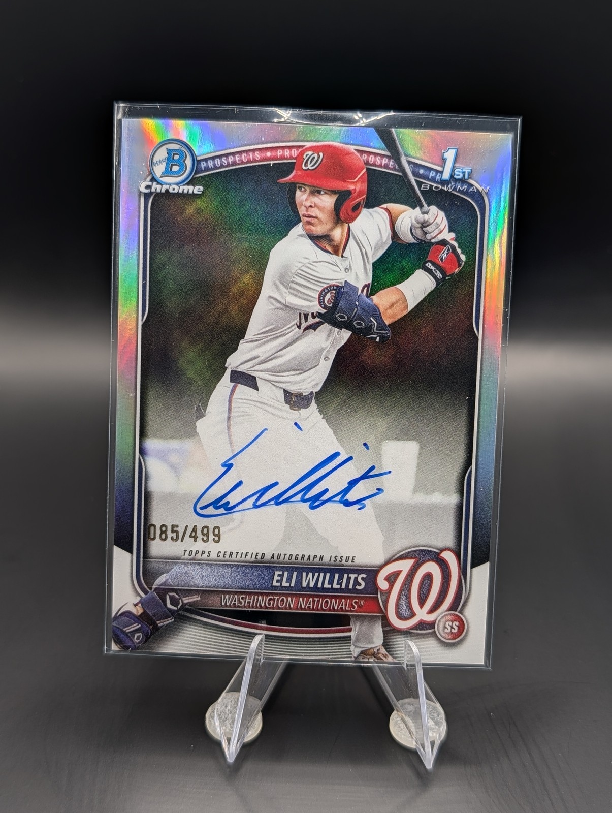 2025 Bowman Draft Eli Willits Chrome Auto 1st Prospect Refractor /499