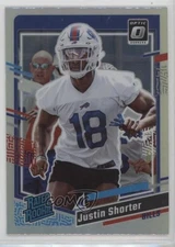 2023 Donruss Rated Rookie Factory Set Optic Preview Holo Prizm Justin Shorter