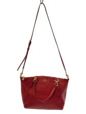 [Excellent+] COACH F37635 Red Swagger Leather Shoulder Bag Used From Japan