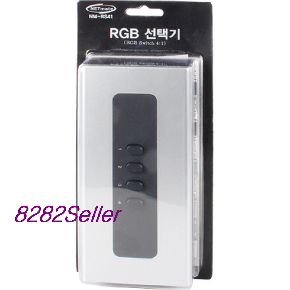 4 Port Monitor Switch Manual Selector Box RGB Splitter VGA 4:1 QWXGA 2048X1152 - Image 4 of 4