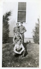 WW 2 MILITARY Found Photo SOLDIERS bw Snapshot 211 LA 87 J
