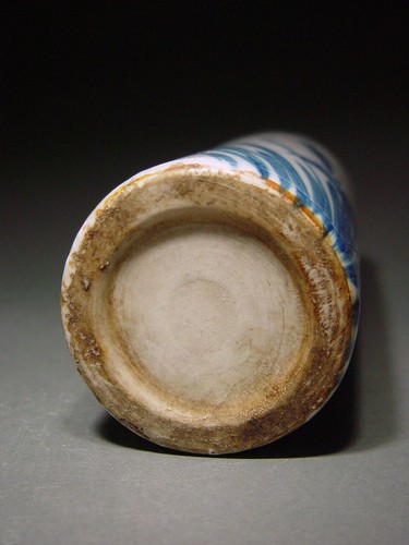 ANTIQUE JAPANESE ARITA BLUE and WHITE PORCELAIN MANTLE VASE. SHOWA PERIOD. - Picture 11 of 12