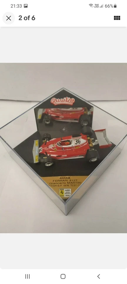 Quartzo F1 1:43 Ferrari 312T G. Martini 1976 GP de Gran Bretaña 4054b y 4054a Foto 2 de 4