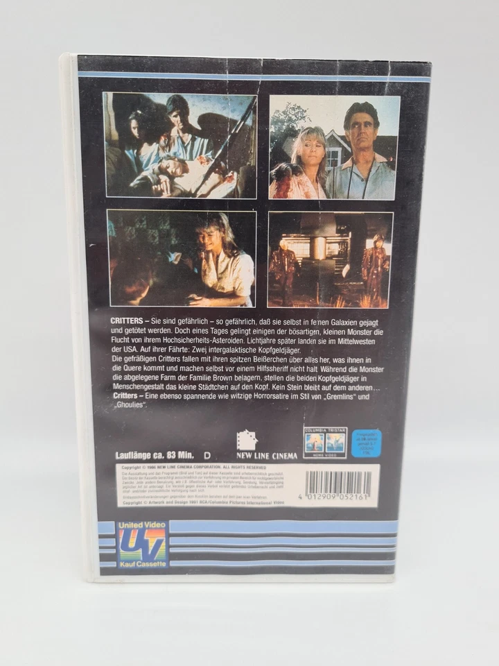 Critters Sie Beissen VHS Videocassette/Filme Horror 1986 Vintage - Bild 2 von 4