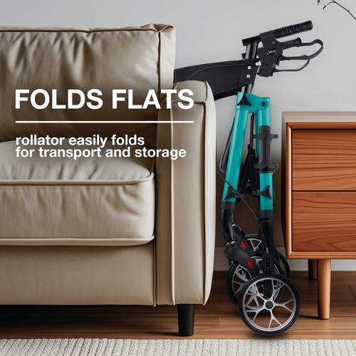 Altus Classic Rollator Walker with Seat Height Adjustable Height Folding Design - Picture 25 of 38