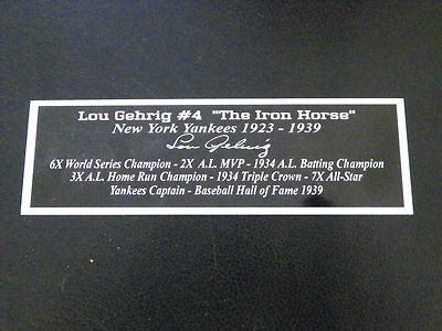 lou gehrig autographed jersey