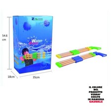 TUBO FUCILE PISTOLA SPARA ACQUA A POMPA ALTA PRESSIONE IN PLASTICA ART.59677