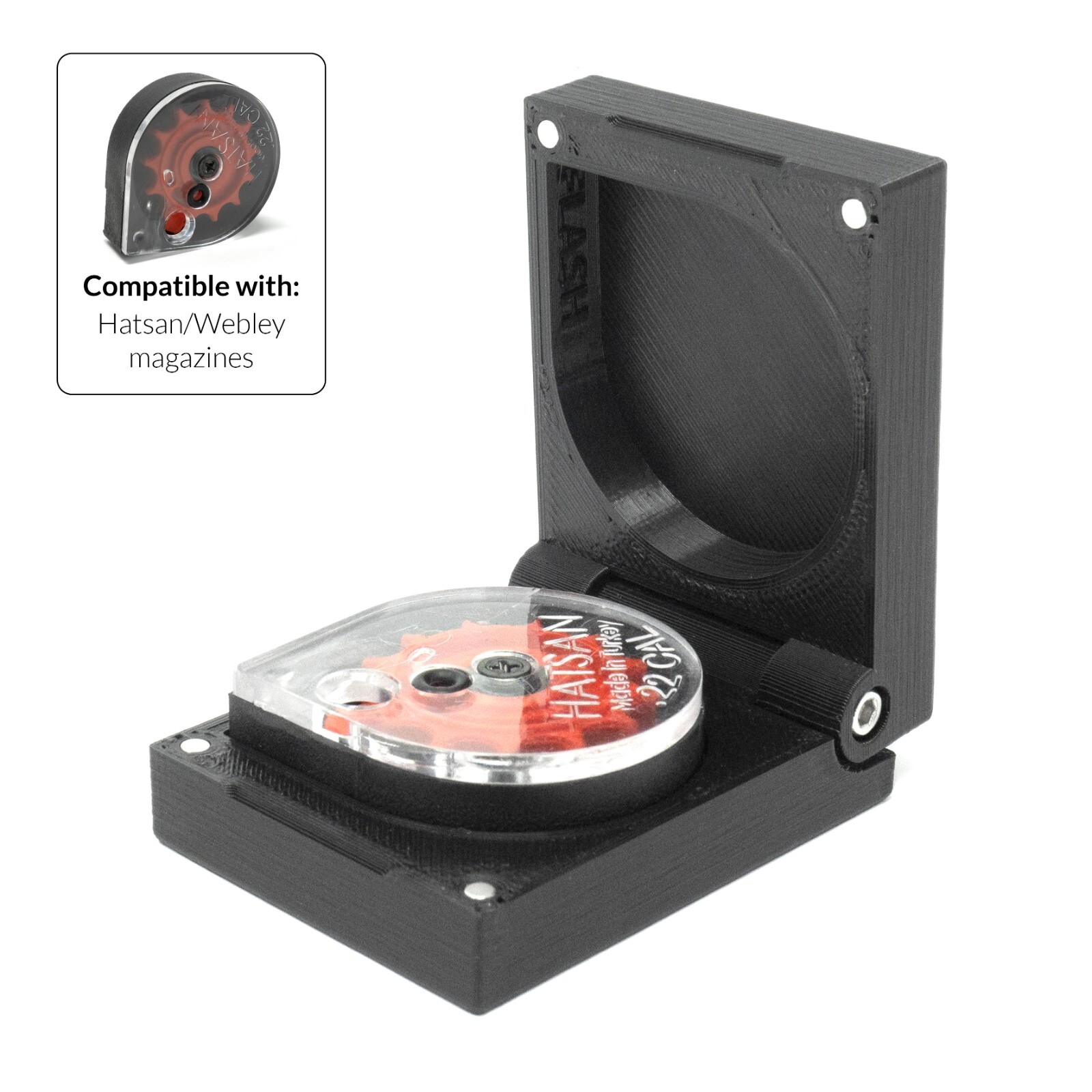 Estuche de cargador delgado Hatsan/Webley (Barrage BullMaster Flash Hydra) caja magnética