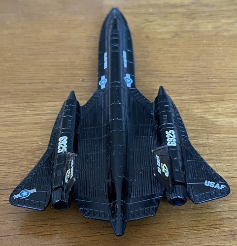 Motormax Lockheed Martin SR-71 Blackbird 6" Diecast Black Airplane / Plane NICE - Picture 3 of 6