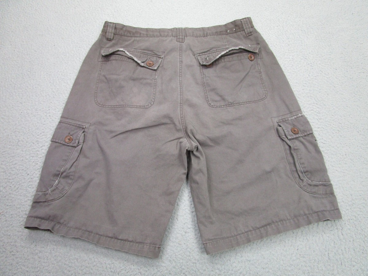 VINTAGE Anchor Blue Shorts Mens 38 Brown Grunge Distress Baggy