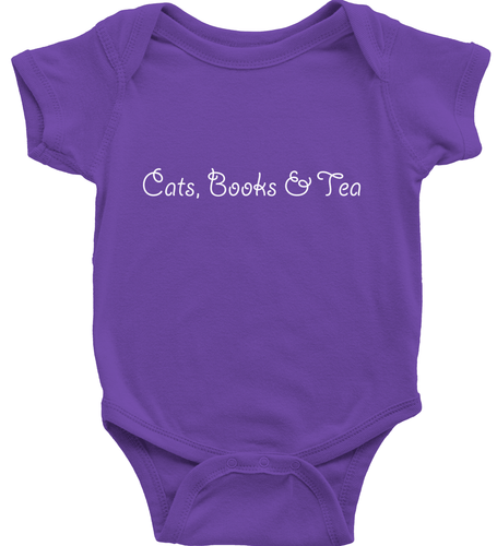 Cats Books & Tea Toddler Kids Tee Youth T-Shirt Baby Bodysuit Cute Book Cat Love - Picture 20 of 34