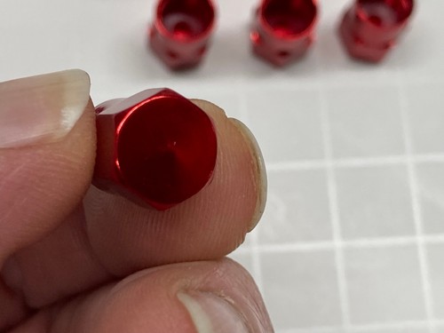 4-PC VALVE STEM DRESS UP 413 KIT-Anodized Aluminum Alloy, Caps w Sleeves-Red - Picture 7 of 22