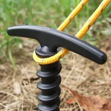 10pcs Camping Hiking Tent Pegs Stakes Outdoor Ground Nails Screw Anchor Pins