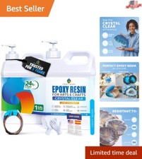 Artisan-Approved 1 Gallon Crystal Clear Epoxy Resin Kit - Non-Toxic  Versatile