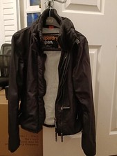 Superdry Windcheater Black Orange Jacket size M Youth / Child Great Condition 