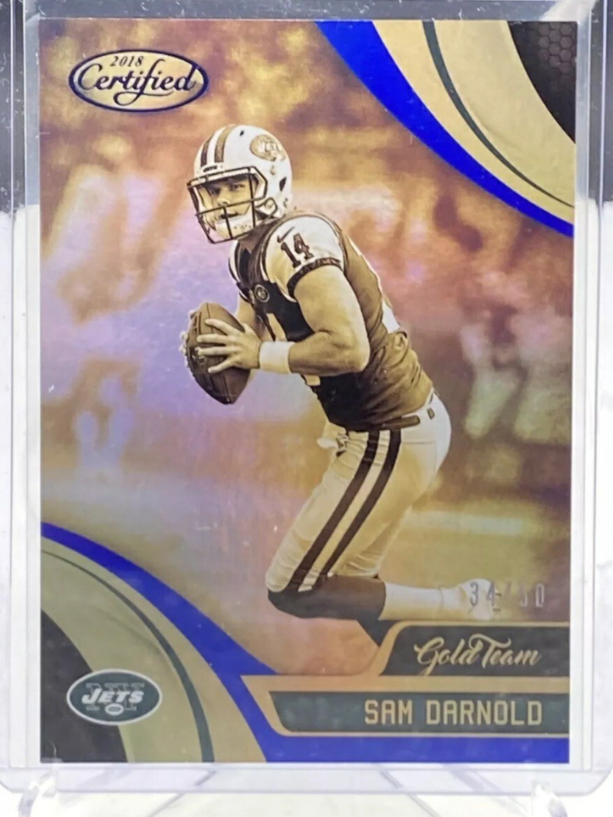 2018 Panini Certified Gold Team Sam Darnold Rookie RC 34/50 Seattle QB 🔥🔥🔥