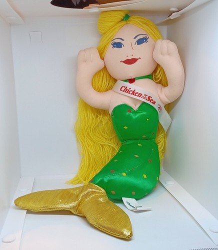 New Chicken Of The Sea Blonde Mermaid Polyester Fiber Cloth Doll 14 Inch