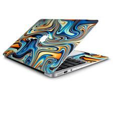 Skin Wrap for Macbook Air 11 inch blue orange psychadelic oil slick