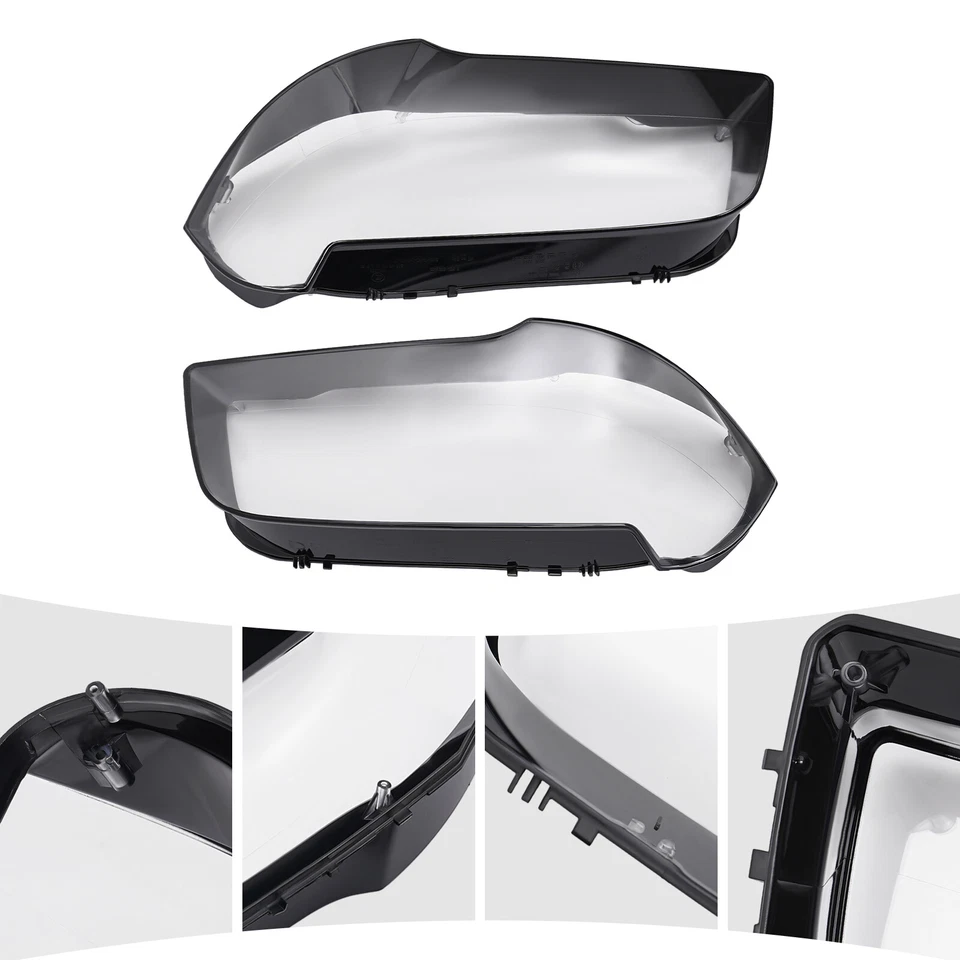 For 2004-2010 BMW X3 E83 Pair Right & Left Headlight Clear Lens Cover - Image 3 of 4