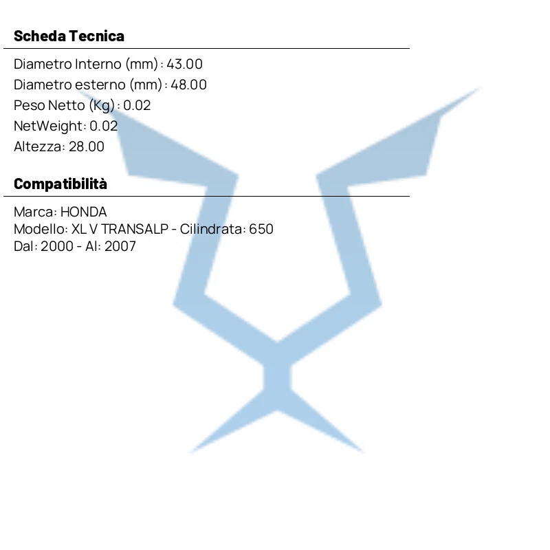 BOCCOLA DI RIDUZIONE ATHENA FOR HONDA 650 XL V TRANSALP 2000-2007 Foto 2 de 4