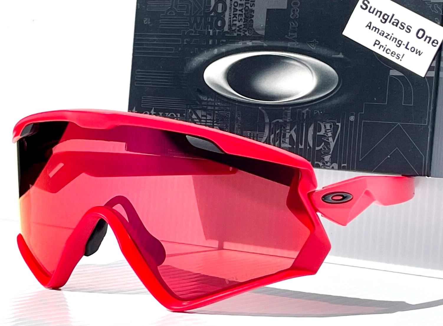 NEW Oakley WIND JACKET 2.0 Matte Redline PRIZM Snow Torch Lens Sunglass 9418-25