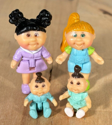 Lot of 4 CPK Cabbage Patch Kid Polly Pocket Figures, Tallest 1.75''h, 2017