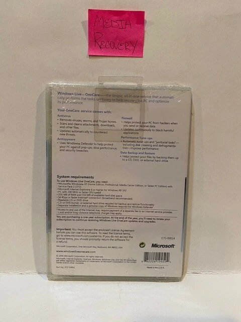 windows live onecare Protection and Maintenance -1 year 3 pcs - Image 2 of 4