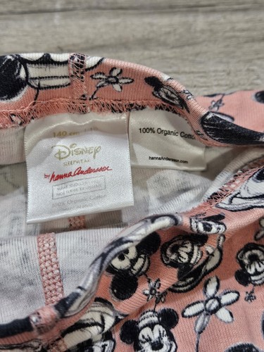 Hanna Andersson Girl Organic Cotton Pink Mickey Minnie Mouse Pajama Set 140 10 - Picture 5 of 5