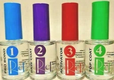 RED Dip Powder Liquid Dip Essential Bond/Base/Top/Activator- 0.5 fl oz *Pick Any