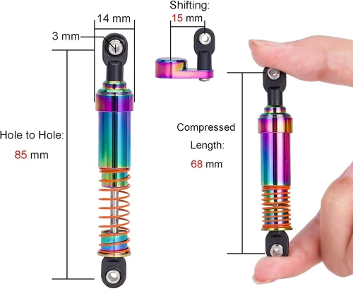 85mm 1/10 RC Shock Oil Dampers Kit for SCX10/TRX4/Tamiya/VS4-10/Capra/Axial - Picture 2 of 6