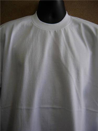 PREMIUM SUPER HEAVY WEIGHT_MENS SHORT SLEEVE TEE_OPEN END COTTON_WHITE_ NEW - Picture 1 of 1