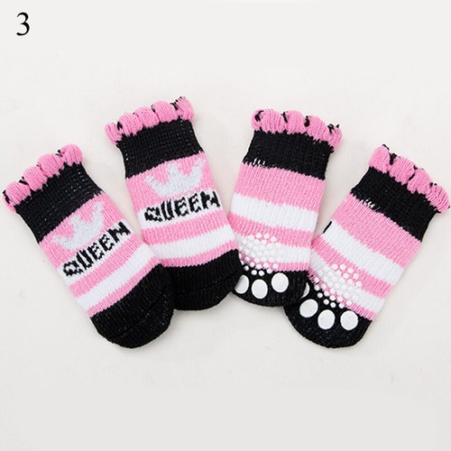 4pcs Soft Anti-Slip Dog Socks Boots Puppy Pet Cat Shoes Booties Paw Protector . - Picture 15 of 31