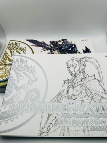 CAPCOM Monster Hunter Illustrations 1 & 2 Set Art Book Good Condition Official - Picture 19 of 23