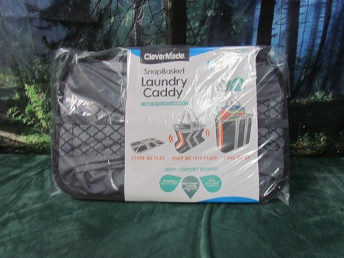 CleverMade SnapBasket LaundryCaddy/CarryAll XL Pop-Up Hamper, 2 Pack, Black