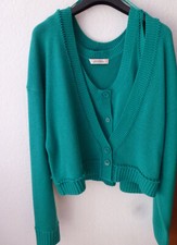 Schumacher Modern Statements Twinset,  Wolle/Kaschmir,  Gr. 3, Grün, neu m. E.