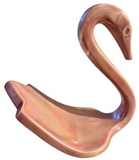 Vintage 80's Ceramic Pink Swan Towel Holder-Very Good Condition A7-1