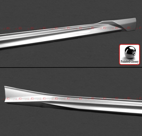 For 2018-22 Honda Accord ACR Lunar Silver Metallic Add On Side Skirt Extensions - Picture 4 of 6