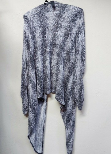 French Laundry Womens Cardigan Sweater Tie-Front Animal Print Size 22/24 Rayon - Picture 2 of 7