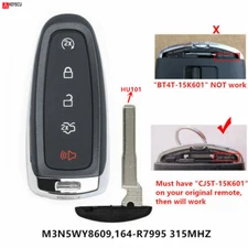 CJ5T-15K601-DX Smart Remote Key Fob For Ford Escape Titanium 2013 2014 2015 2016