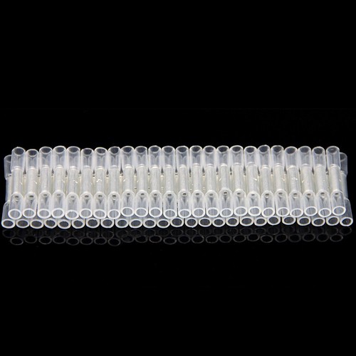 100PC WHITE Wire Butt Splice Connectors Heat Shrink Waterproof Terminal 26-24AWG - Picture 4 of 9