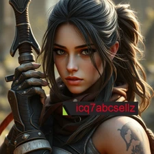 Digital Image  -Photo Wallpaper Background Desktop- AI Pretty Brunette  Warrior