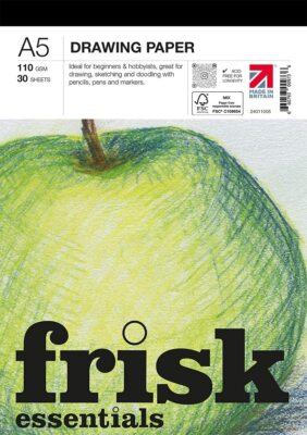 Frisk Essentials Zeichenblock - 110 g/m² - Wählen Sie entweder A5 oder A4 oder A3