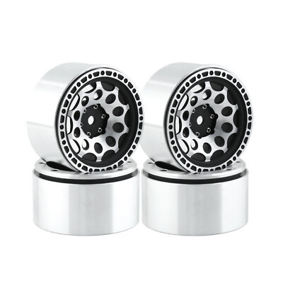 4X 2.2'' Metall Felgen Beadlock Wheel Rims Hubs Für 1/10 SCX10 TRX-4 RC Crawler