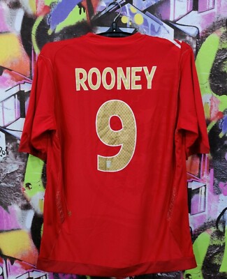 England National Football Team Rooney #9 2006/08 Away Soccer