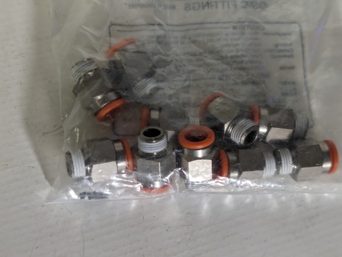 Lot Of 10 Smc Kq2H09-34NS One-Touch Fitting, 5/16 In. Tube Straight Male 1/4" - Picture 3 of 3