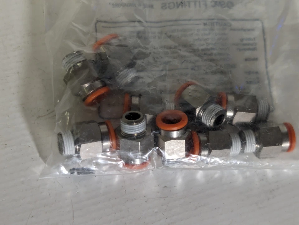 Lot Of 10 Smc Kq2H09-34NS One-Touch Fitting, 5/16 In. Tube Straight Male 1/4" - Image 3 of 3
